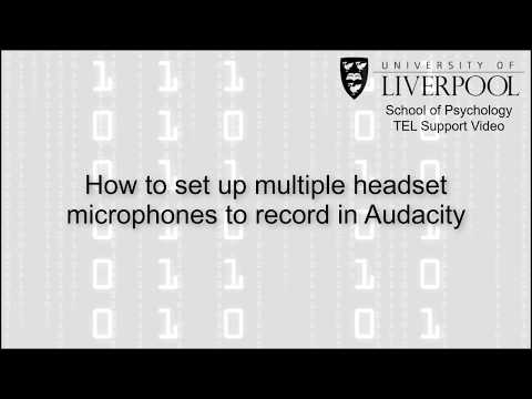 How to set up multiple microphones to record in Audacity