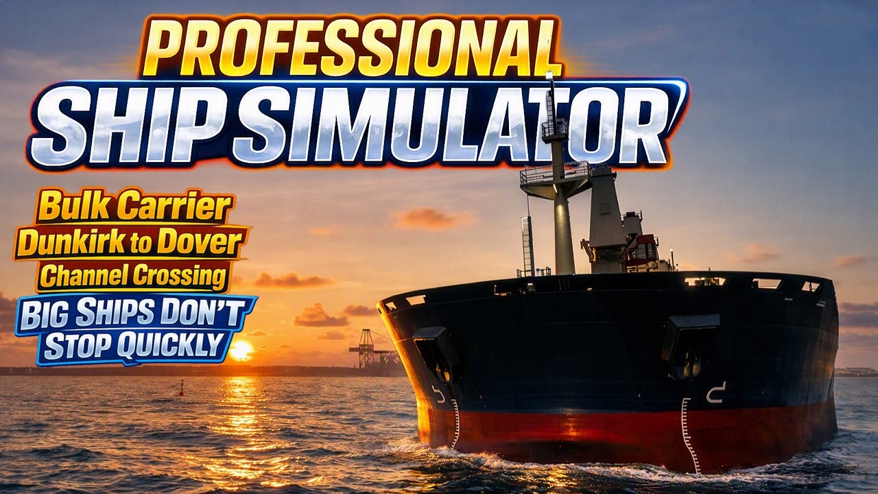 Professional Ship Simulator | Bulk Carrier Dunkirk to Dover Channel Big Ships Don’t Stop Quickly