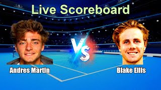 Andres Martin vs Blake Ellis Live Score - ATP Challenger Tyler, USA Men Singles