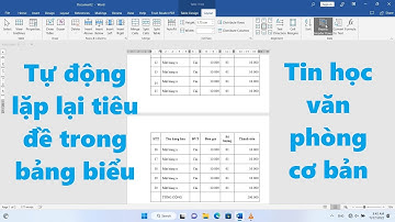 Tự động lặp lại tiêu đề cho bảng biểu trong Word (Repeat Header Rows)