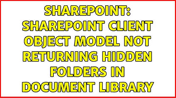 Sharepoint: SharePoint Client Object Model not returning hidden folders in document library