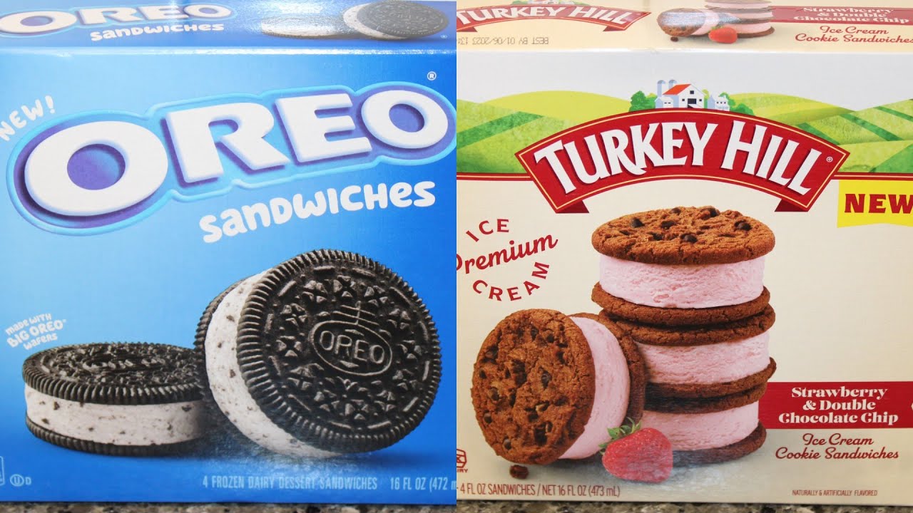 Oreo Frozen Dairy Sandwiches & Turkey Hill Strawberry & Double Chocolate Chip Ice Cream Sandwiches