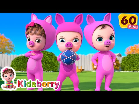 Three Little Pigs Playing Football + More Nursery Rhymes & Baby Songs - Kidsberry