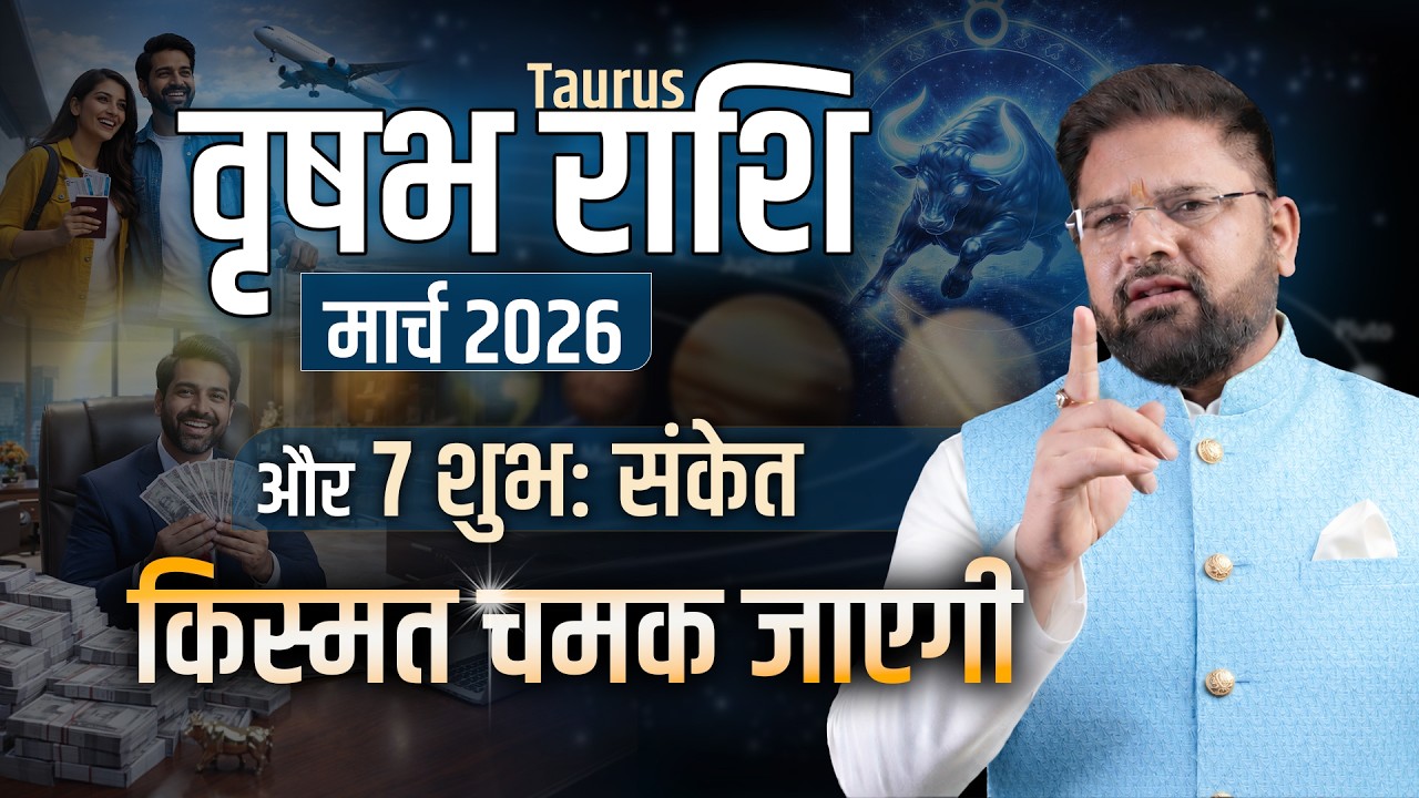 वृषभ राशि March 2026: पैसा, प्रमोशन और विदेश योग | Financial Growth | Astrologer Sachin Pandit