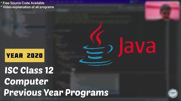 ISC 2020 Class 12 Computer Previous Year Programs Solved | Le Koders