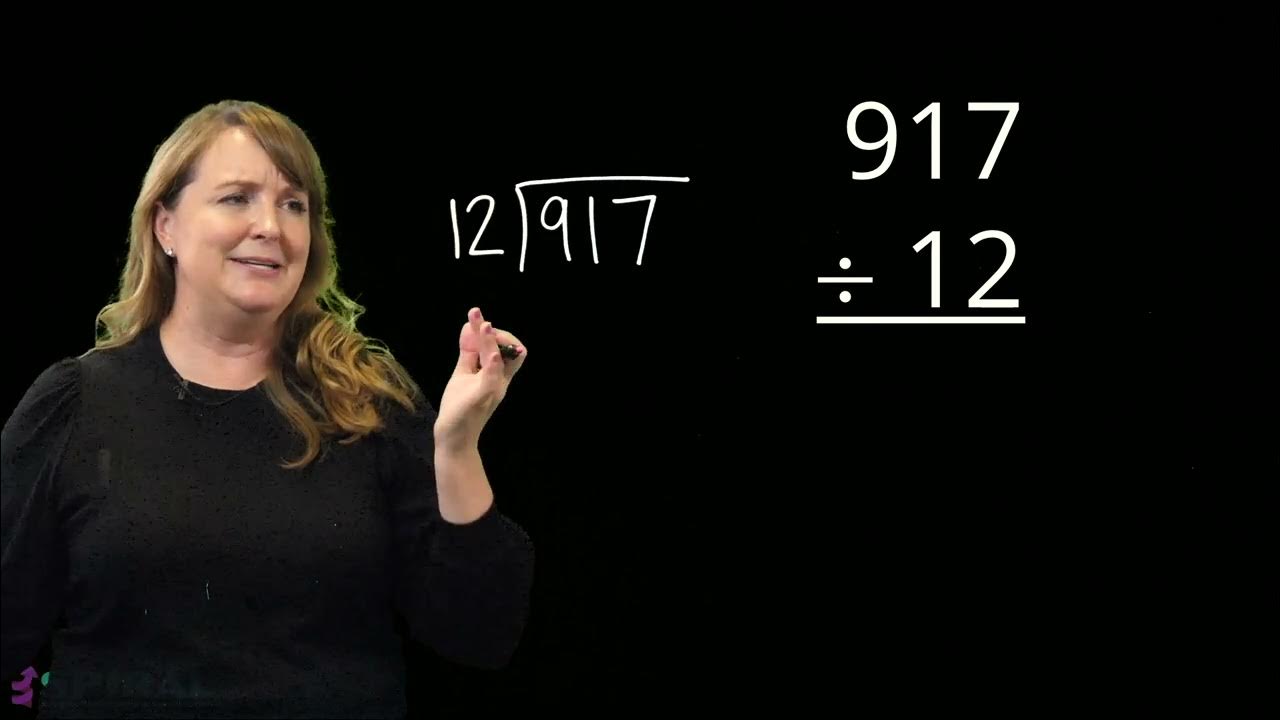 SPIRAL Division of Whole Numbers: Traditional Algorithm - YouTube
