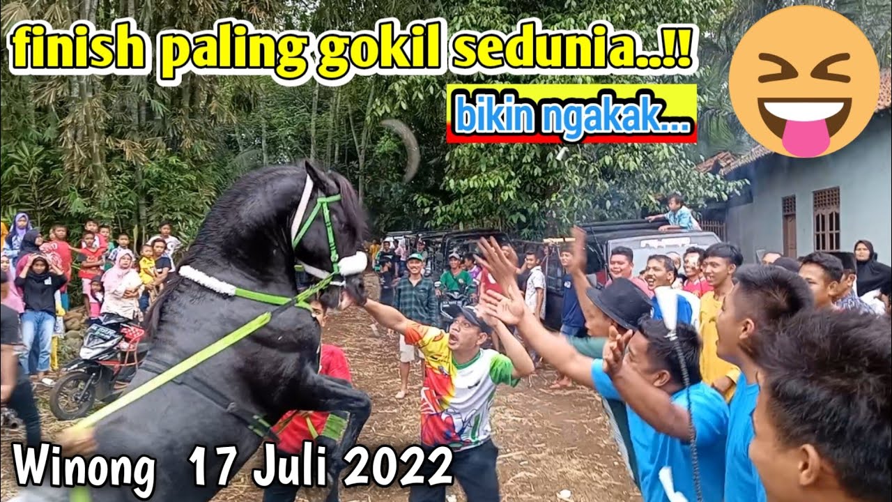 Titik finis paling gokil sedunia❗Latihan bersama kuda jingkrak desa Winong