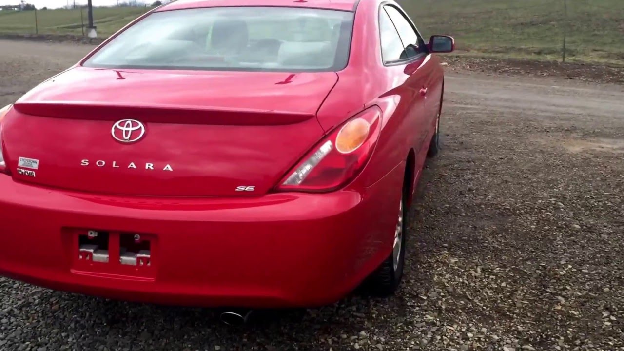 2007 Toyota Solara Red with sunroof near Pittsbugh PA - YouTube
