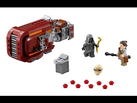 YouTube thumbnail: LEGO Star Wars Rey's Speeder Review! 75099