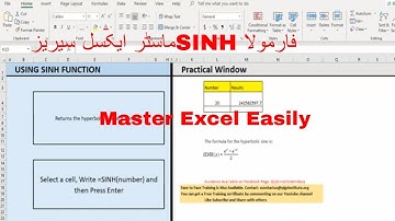 How to use SINH Function in Excel - Become Excel Expert - TheQLGConsultants