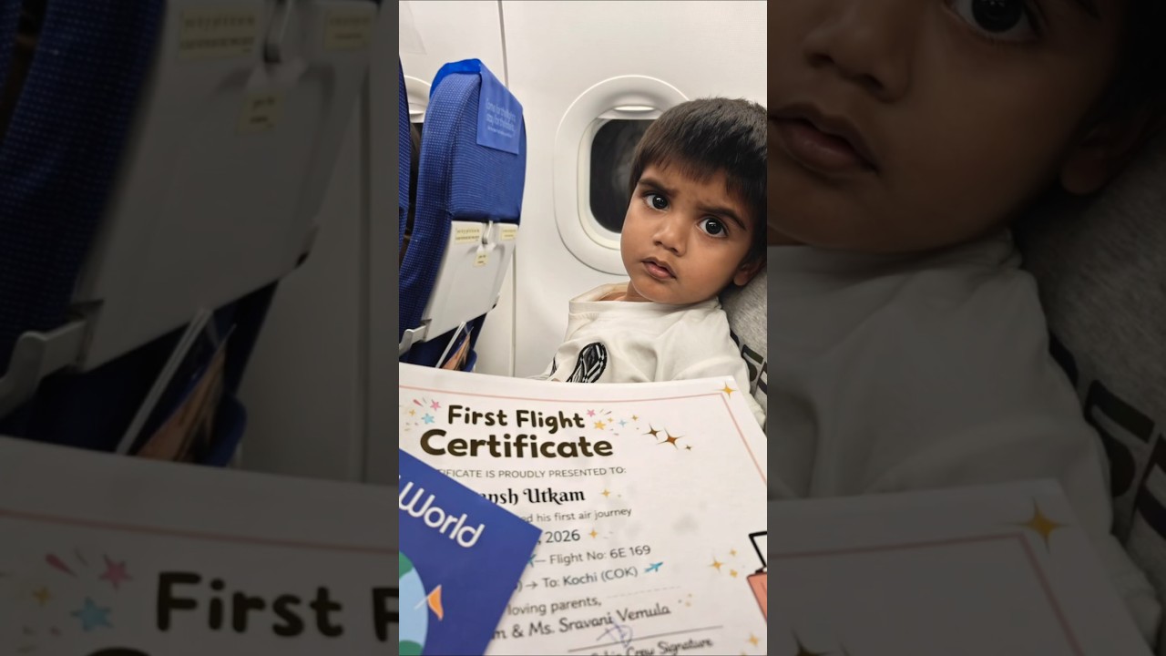 Thank you IndiGo for making his first flight so special.❤️