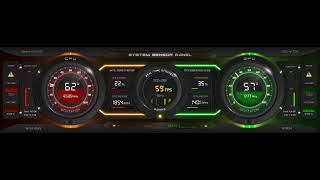 Custom Aida64 Sensor Panel Skin - 1920 X 515 1920 X 480