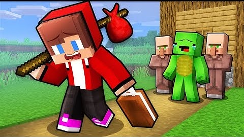 JJ Left Mikey and Villagers ALONE in Minecraft (Maizen)