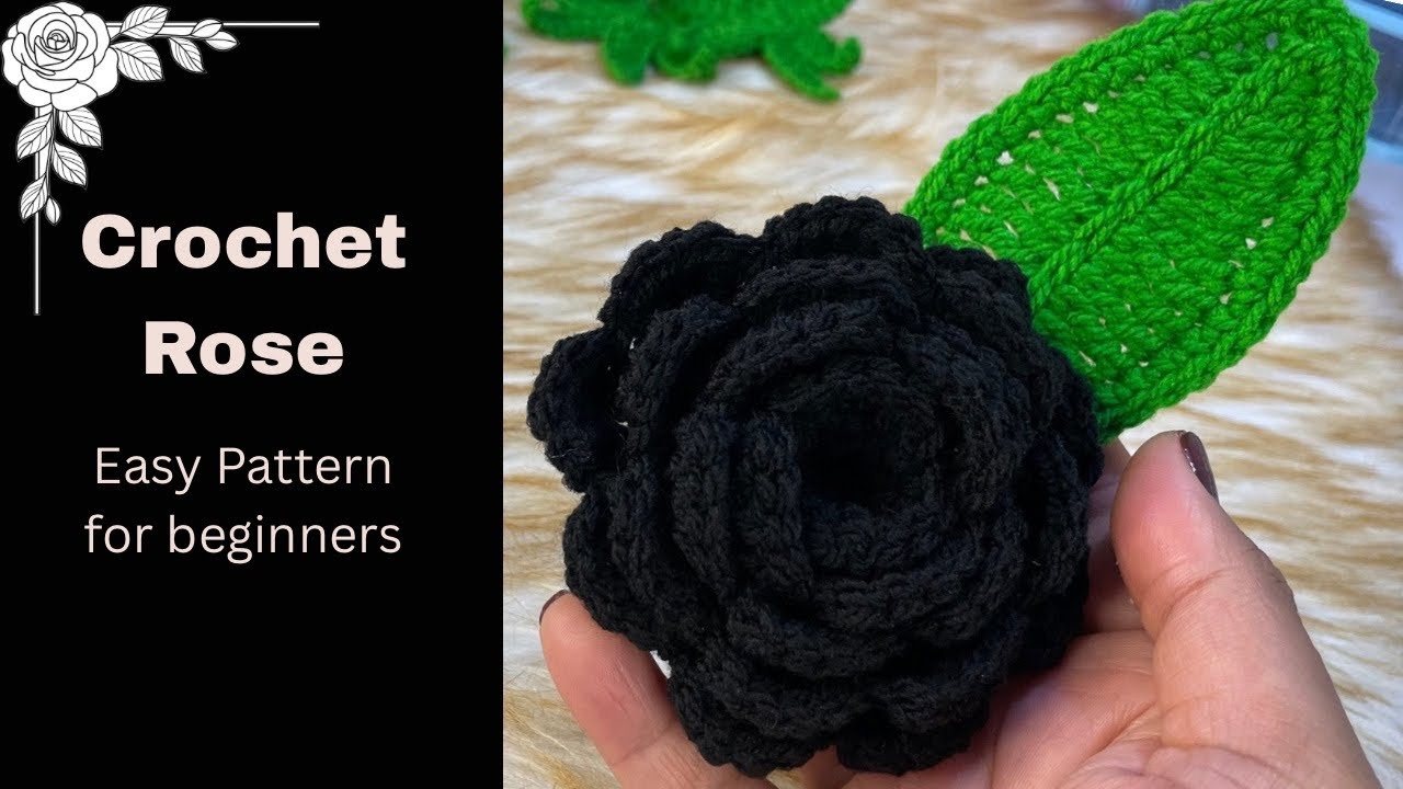 Super Easy Crochet Rose for Beginners 🌹 Step-by-Step