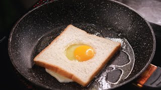 Quick And Easy Egg In A Hole | Super Easy Egg & Bread Sandwich | Tstoveshorts