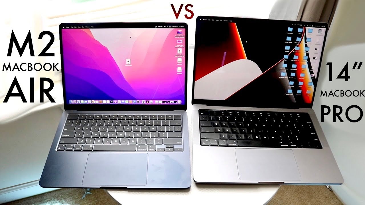 M2 MacBook Air Vs 14" MacBook Pro! (Comparison) (Review)