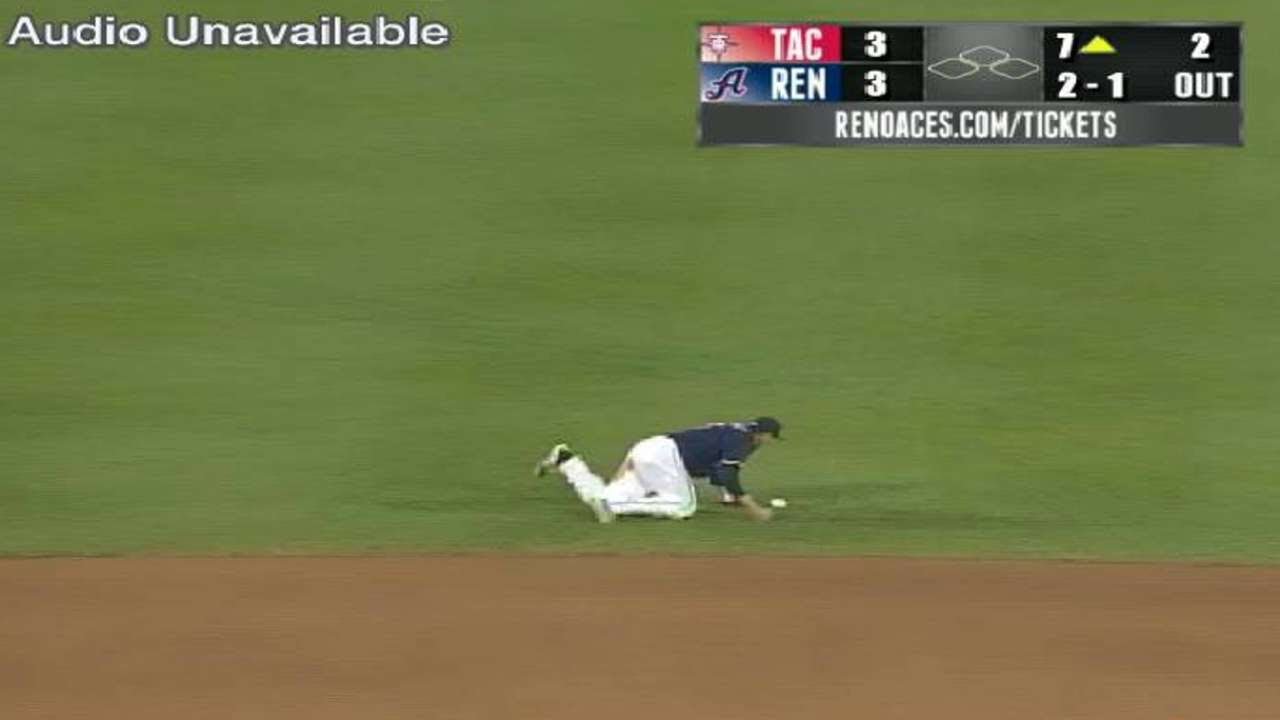 Nick Ahmed makes a great play for the Aces