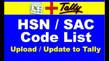 Excel to Tally ERP 9 GST Stock HSN / SAC Code list Import / Update 👈 | EazyAUTO4 ExceltoTally