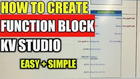 KV Studio function block for beginners| Automation Paradise