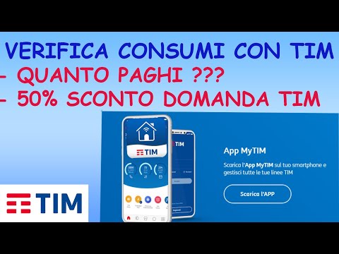 MY TIM verifica Costi e Consumi sul Telefono,chiamate effettuate,Domanda 50% sconto TIM per Disabili