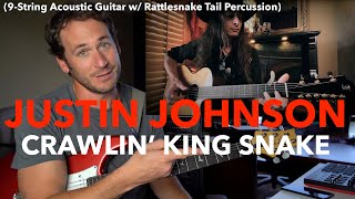 Video voorbeeld van "Guitar Teacher REACTS: Justin Johnson “CRAWLIN’ KING SNAKE” (With Rattlesnake Tail Percussion)"