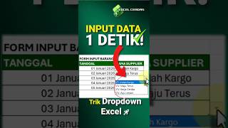 Cara Membuat Dropdown List Excel Otomatis Update Anti Typo! #shorts