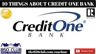 Ten Things You Didn't Know About Credit One Bank Credit Card Information