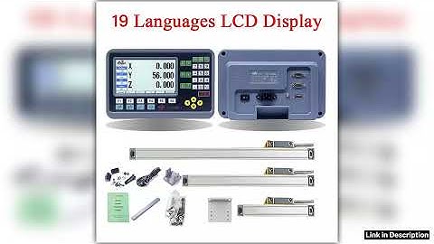 19 Language 3 Axis LCD DRO 2 Axis LCD DRO SET Digital Readout with 23PCS 501000mm Linear Scale Enco