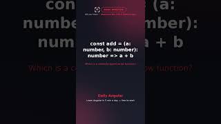 Full Which is a correctly typed arrow function #Shorts News