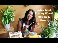 Yofuly mini pottery wheel review  demo part 1  tiny pottery wheel