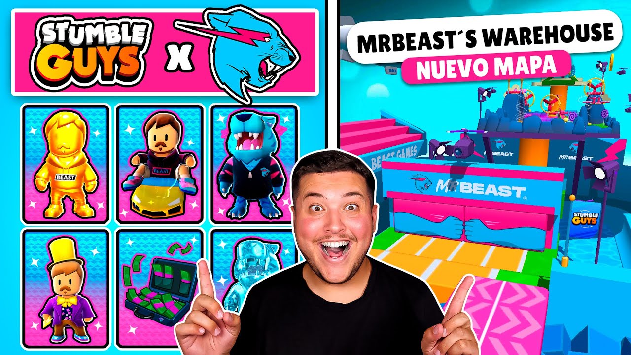 MRBEAST en STUMBLE GUYS 0.53!! (NUEVO MAPA, SKINS y EMOTE ESPECIAL ...