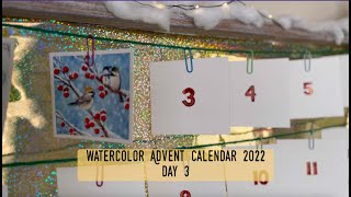 Watercolor Advent Calendar Day 3