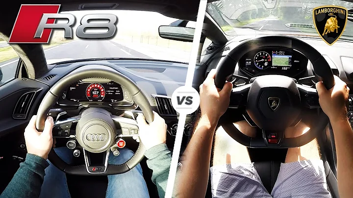 Audi R8 V10 PLUS vs Lamborghini Huracan POV SOUND & REVS by AutoTopNL