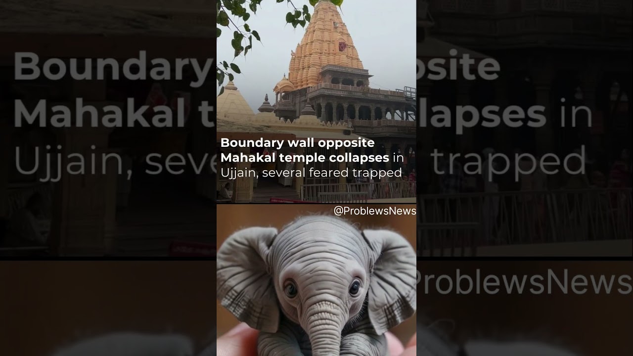 Boundary wall opposite Mahakal temple collapses Ujjain, several feared trapped