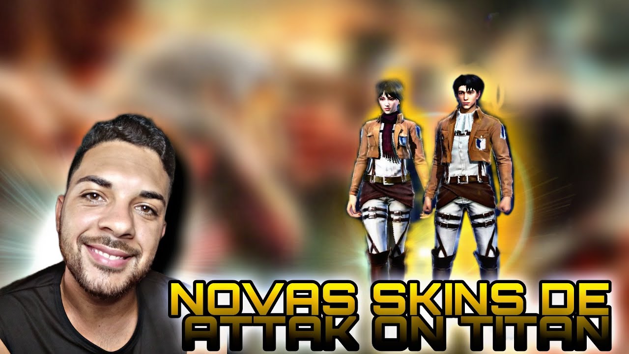 NOVAS SKINS DE ATTACK ON TITAN!FREE FIRE YouTube