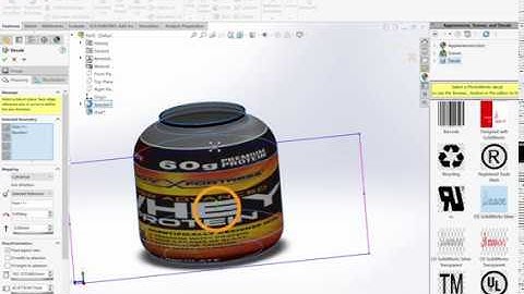 PLASTIC PROTIEN BOTTLE DESIGN: SOLIDWORKS