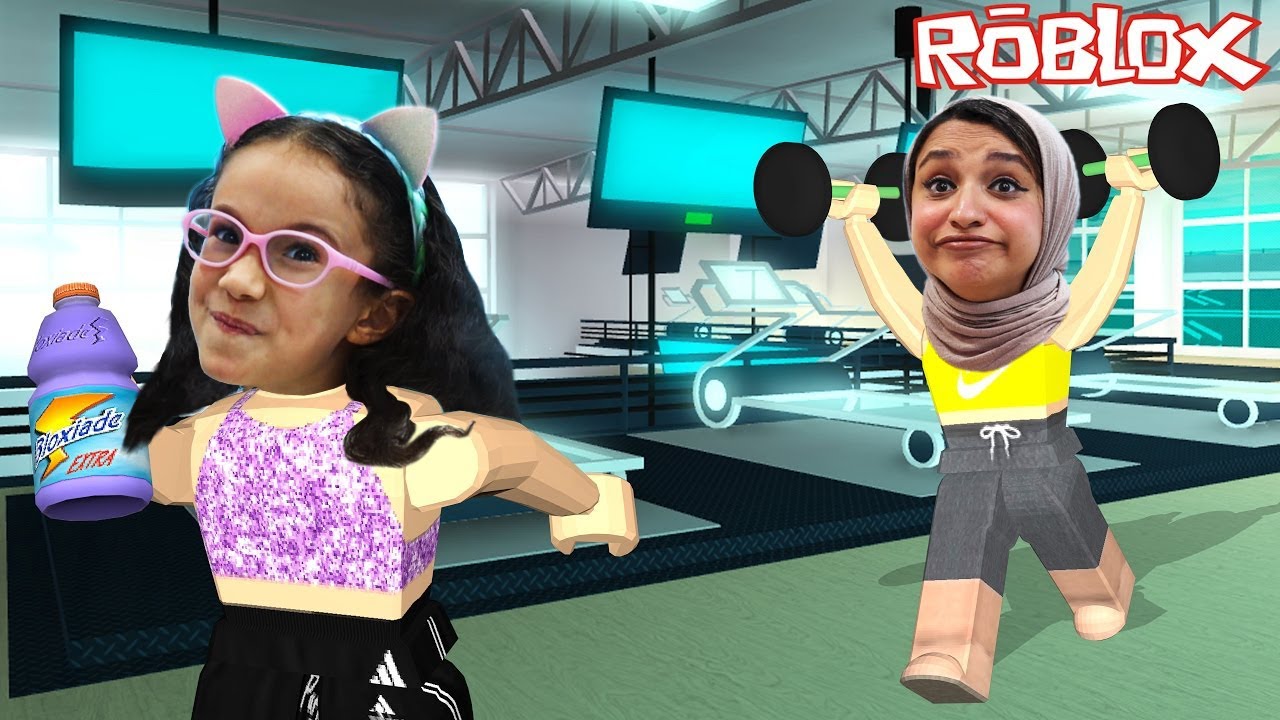 لينا وعمر مش عايزين ياكلو اكل صحي وهربو من الجيم  ESCAPE THE GYM OBBY | Roblox