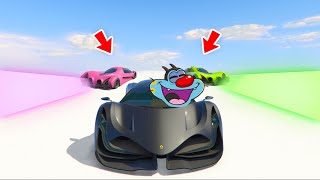 OGGY AND JACK TRIED CRAZY FUNNY SNOW RACING CHALLENGE (GTA 5 Funny Moments) screenshot 2