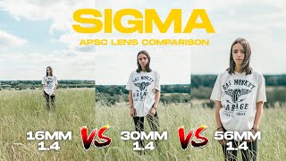 Sigma 16 v 30 v 56mm 1.4 Comparison Photoshoot