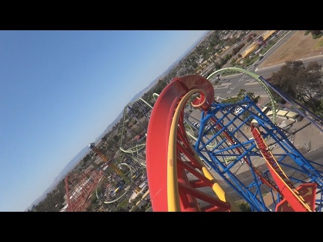 Superman Ultimate Flight (On-Ride) Six Flags Discovery Kingdom