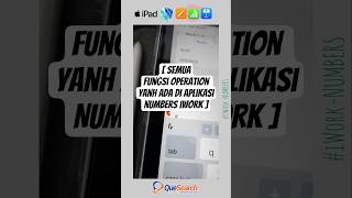 Fungsi Operation Apa Saja yang ada di Numbers iWork ? #iPad #ipada16