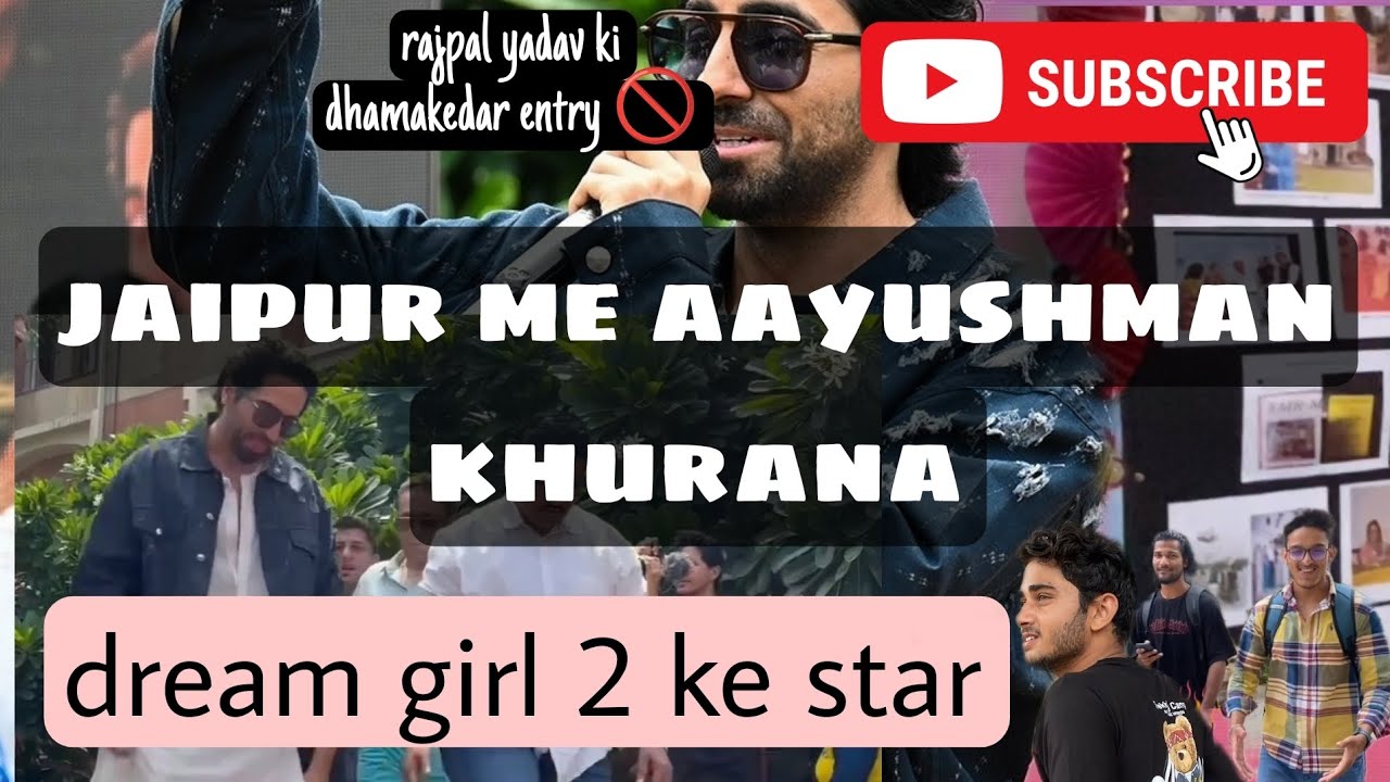 jaipur me aayushman khurana 😀. rajpal yadav ki dhamakedar entry. #vlog