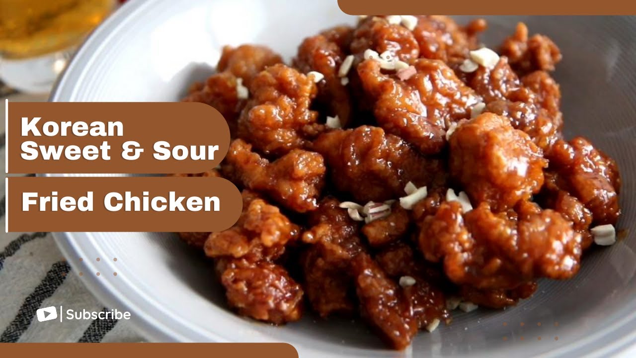 How to make a Yummy and Easy Korean Sweet and Sour Fried Chicken YouTube