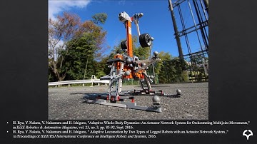 Adaptive Locomotion by a Legged Robot with an Actuator Network System