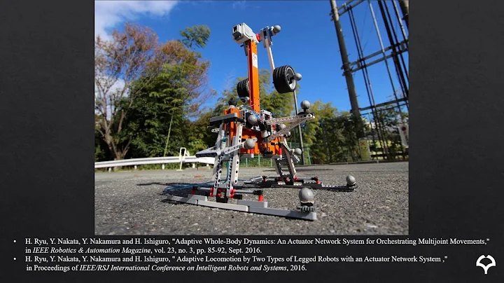 Adaptive Locomotion by a Legged Robot with an Actuator Network System