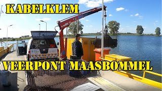 Veerpont Maasbommel de kabelklem terug monteren in je eentje gaat dat wel.