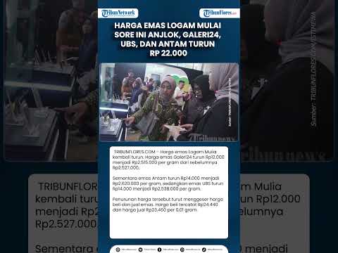 Harga Emas Logam Mulai Sore Ini Anjlok, Galeri24, UBS, dan Antam Turun Rp 22.000