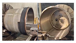 Giant Boiler Out Of Control In Lathe Fighting Violent Vibration
