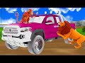 शेर हमला कार हिंदी कहानियाँ Lion Supercar Hindi Kahaniya Panchatantra Stories 3D Fairy Tales