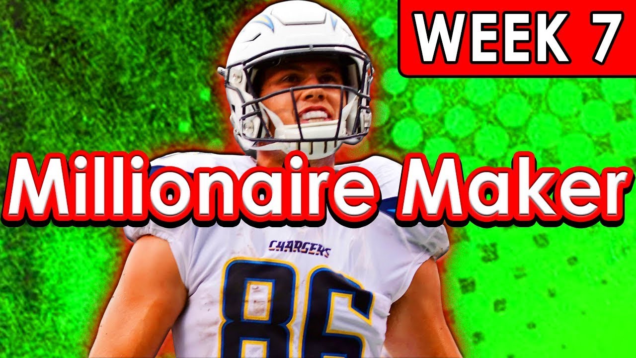 draftkings-nfl-week-7-millionaire-maker-lineup-dfs-picks-youtube